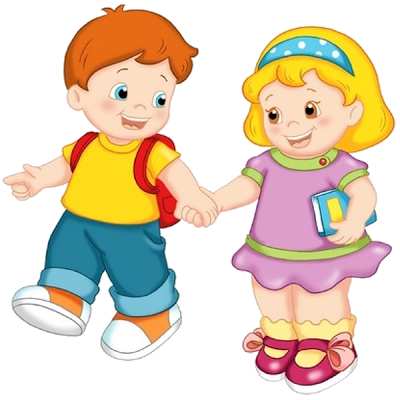 child going to school clipart